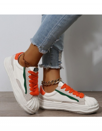 Replica  Women's Colorblock Lace Up Platform Sneaker #800277 $22.23 USD for Wholesale