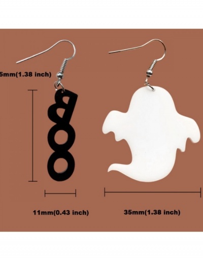 Replica Fashion Cute Letter Acrylic Ghost Earrings #800292 $5.35 USD for Wholesale