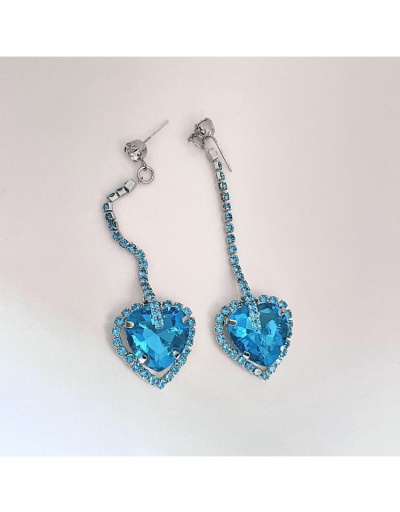 2022 Heart Rhinestone Eardrop Earrings #800301 $7.25 USD, Wholesale Fashion Earrings