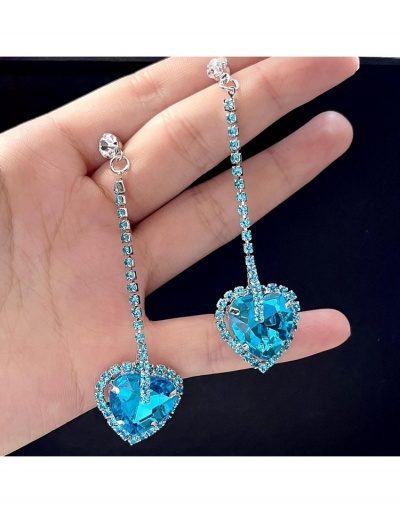 Replica 2022 Heart Rhinestone Eardrop Earrings #800301 $7.25 USD for Wholesale