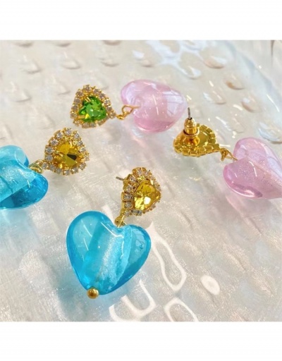  Retro Stereo Peach Heart Earrings #800303 $7.83 USD, Wholesale Fashion Earrings