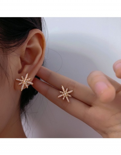 Replica  Simple Fashion Octagon Faux Pearl Earrings #800306 $4.02 USD for Wholesale