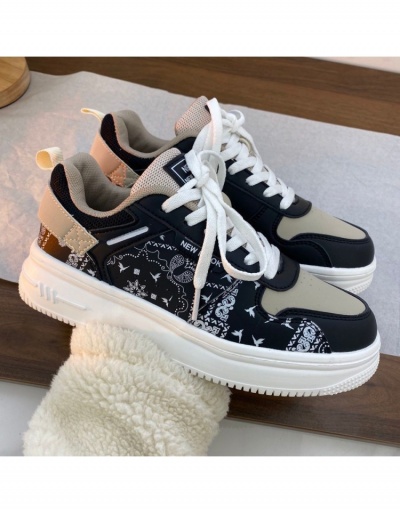 Replica Fashion Black Printed Sneakers For Women #800308 $17.35 USD for Wholesale