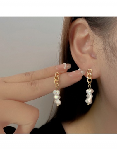  Fashion Simple Faux Pearl Tassels Earrings #800309 $3.84 USD, Wholesale Fashion Earrings