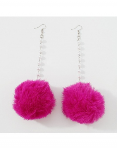 Replica  Exaggerated Style Faux Pearl Plush Ball Earrings #800312 $6.26 USD for Wholesale