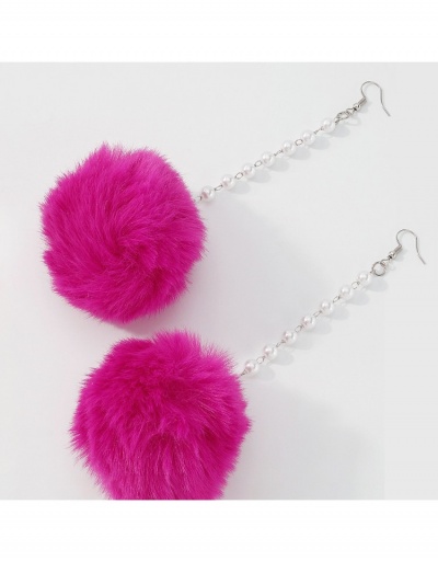 Replica  Exaggerated Style Faux Pearl Plush Ball Earrings #800312 $6.26 USD for Wholesale