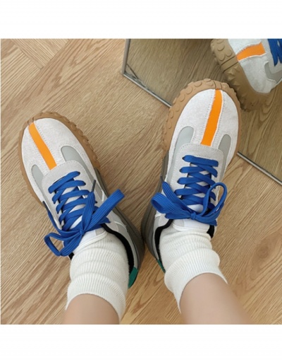 Casual Sports Contrast Color  Lace Up Women Sneakers #800330 $40.56 USD, Wholesale Fashion Sneaker