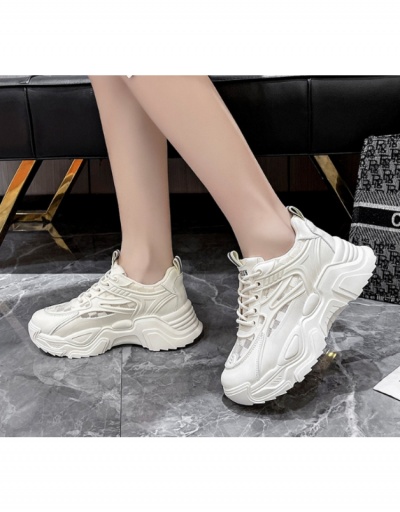  Casual Round Toe Wedge Lace Up Running Shoes #800337 $27.63 USD, Wholesale Fashion Sneaker