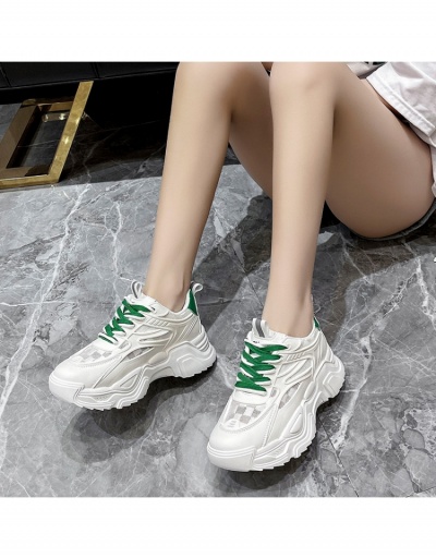 Replica  Casual Round Toe Wedge Lace Up Running Shoes #800337 $27.63 USD for Wholesale