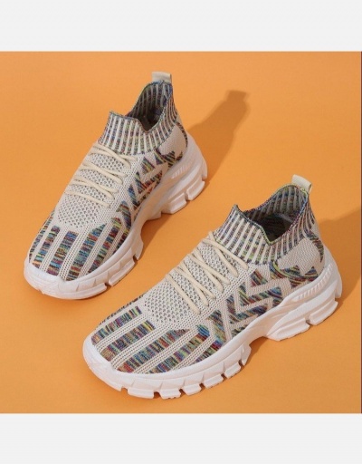 Replica Colorful Printed Round Toe Women Sneakers 4.5cm) #800341 $25.54 USD for Wholesale