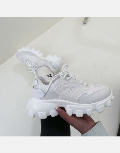 Replica Sports Men Color Blocking Solid White Sneakers For Women #800342 $36.99 USD for Wholesale