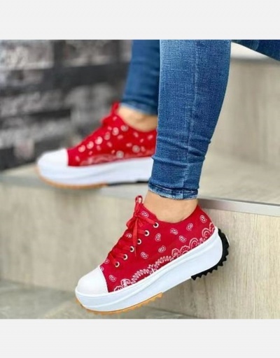 Replica Canvas  Lace Up Printing Sports Shoes #800343 $29.71 USD for Wholesale