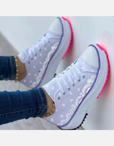 Replica Canvas  Lace Up Printing Sports Shoes #800343 $29.71 USD for Wholesale