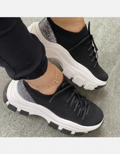 Replica  PU Casual Gauze Solid Sneakers For Women #800344 $36.40 USD for Wholesale