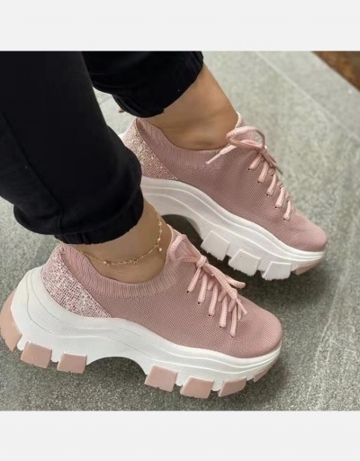 Replica  PU Casual Gauze Solid Sneakers For Women #800344 $36.40 USD for Wholesale