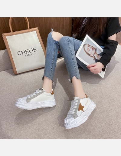 Replica  Lace Up Star Contrast Color Sneaker News #800347 $23.66 USD for Wholesale