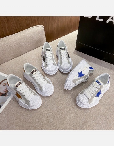 Replica  Lace Up Star Contrast Color Sneaker News #800347 $23.66 USD for Wholesale