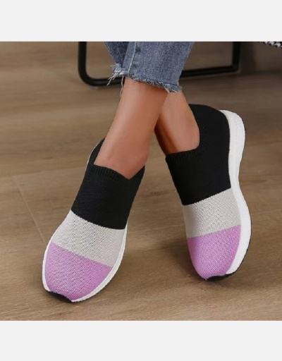  Women Colorblock  Casual Round Toe Sneaker #800350 $21.36 USD, Wholesale Fashion Sneaker