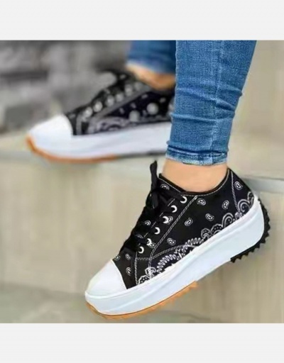 Replica  Casual Printing Chunky Canvas Shoes  #800351 $28.65 USD for Wholesale