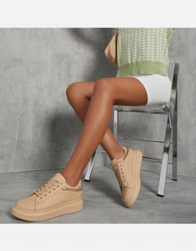 Replica Trendy Fashion Chain Thick-Soled Shoes Women #800353 $24.89 USD for Wholesale