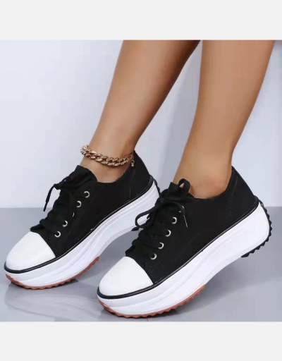 Outdoor Leopard Wedge Lace Up Running Shoes Women #800357 $24.27 USD, Wholesale Fashion Sneaker