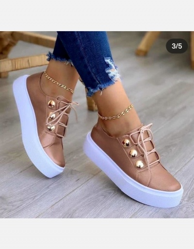 New Round Toe Lace Up Sneakers For Women #800360 $20.60 USD, Wholesale Fashion Sneaker