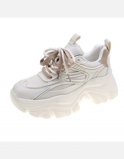 Replica Sporty Round Toe Height Increasing Sneakers #800363 $48.55 USD for Wholesale