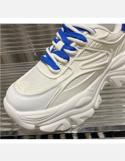 Replica Sporty Round Toe Height Increasing Sneakers #800363 $48.55 USD for Wholesale