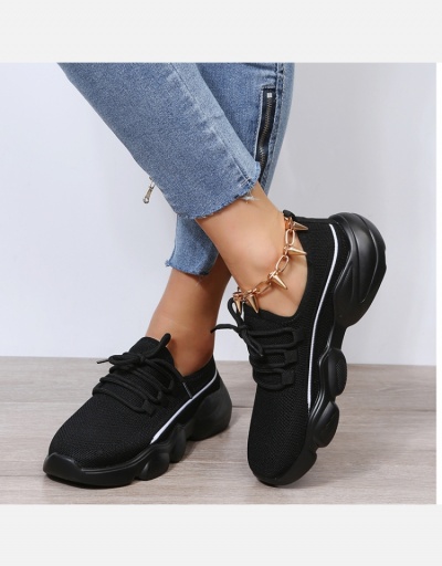 Replica Sporty Casual Contrast Color Lace Up Sneakers #800368 $29.28 USD for Wholesale