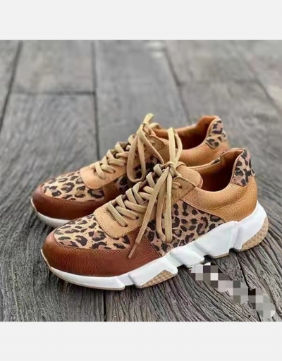 Replica Casual Leopard Leather Patchwork Women Sneakers #800369 $37.63 USD for Wholesale