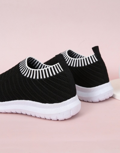 Replica Casual Black Slip On Sneaker Flats For Women #800371 $23.11 USD for Wholesale