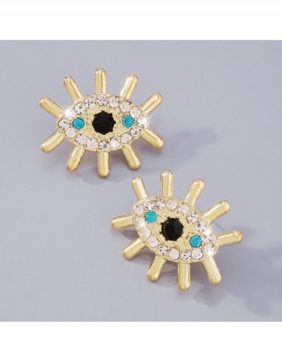  European Fashionable Contrast Color Rhinestone Women's Earrings #800375 $5.70 USD, Wholesale Fashion Earrings