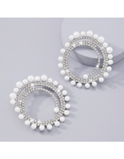 Replica  Luxury Personalized Rhinestone Faux Pearl Women's Earrings #800376 $14.92 USD for Wholesale