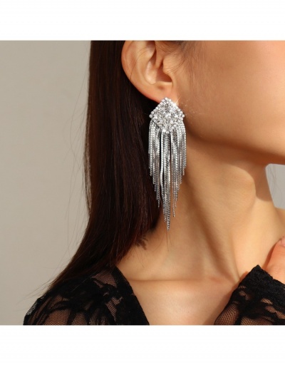  Fashion Elegant Rhinestone Tassels Women's Earrings #800377 $10.33 USD, Wholesale Fashion Earrings