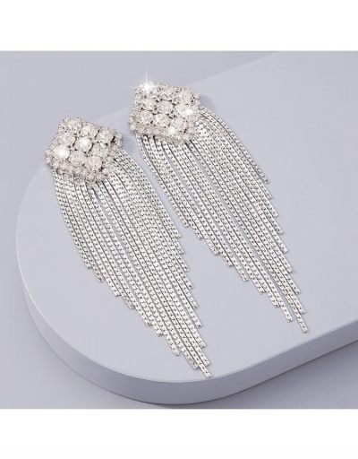 Replica  Fashion Elegant Rhinestone Tassels Women's Earrings #800377 $10.33 USD for Wholesale