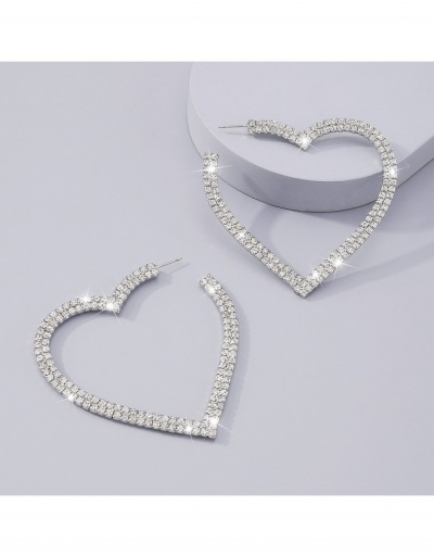 Replica  Sweet Personality Heart Rhinestone Women's Earrings  #800379 $11.72 USD for Wholesale