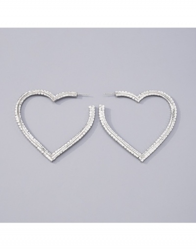 Replica  Sweet Personality Heart Rhinestone Women's Earrings  #800379 $11.72 USD for Wholesale