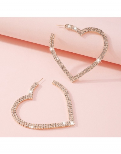 Replica  Sweet Personality Heart Rhinestone Women's Earrings  #800379 $11.72 USD for Wholesale