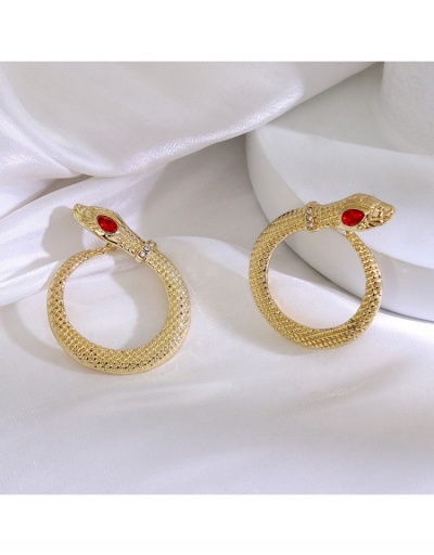  European Retro Serpentine Rhinestone Alloy Women's Earrings  #800380 $6.21 USD, Wholesale Fashion Earrings