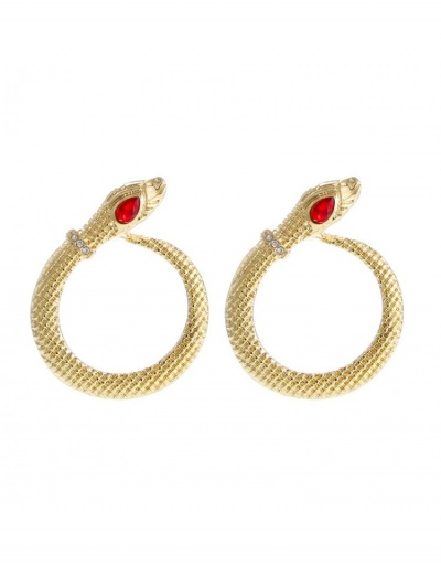 Replica  European Retro Serpentine Rhinestone Alloy Women's Earrings  #800380 $6.21 USD for Wholesale