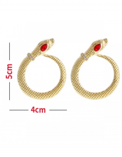 Replica  European Retro Serpentine Rhinestone Alloy Women's Earrings  #800380 $6.21 USD for Wholesale