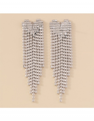 Replica Heart Rhinestone Long Exaggerated Earrings For Women #800384 $9.67 USD for Wholesale