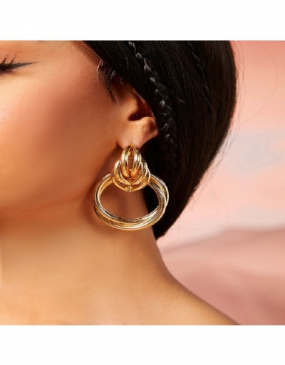 Retro Solid Round Alloy Earrings #800391 $8.34 USD, Wholesale Fashion Earrings