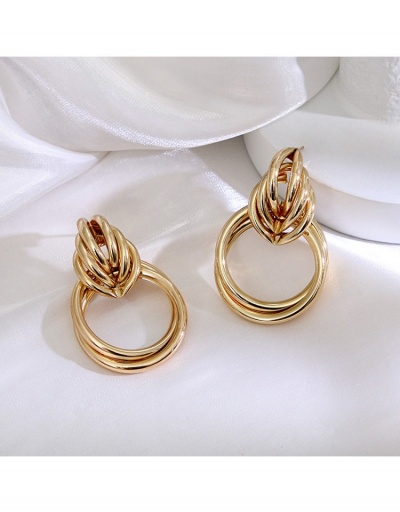 Replica Retro Solid Round Alloy Earrings #800391 $8.34 USD for Wholesale