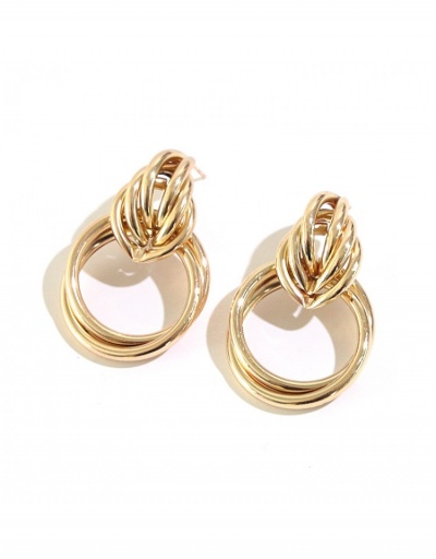 Replica Retro Solid Round Alloy Earrings #800391 $8.34 USD for Wholesale