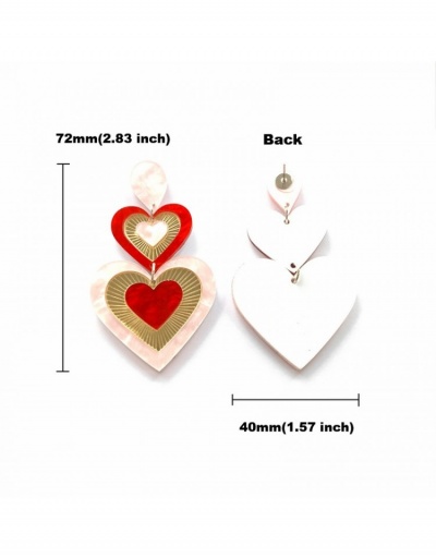 Replica  Fashion Simple Personalized Heart Contrast Color Earrings #800397 $6.68 USD for Wholesale