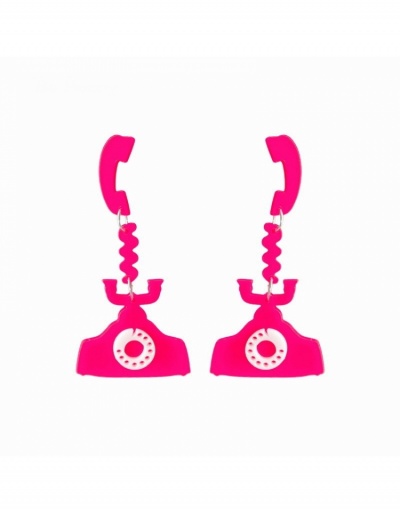 Replica Chic Cute Retro Telephone Fun Earrings #800399 $5.78 USD for Wholesale