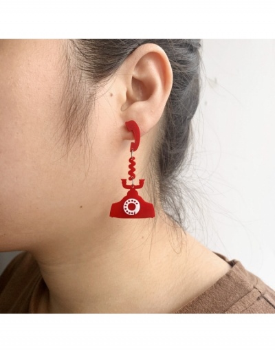 Replica Chic Cute Retro Telephone Fun Earrings #800399 $5.78 USD for Wholesale