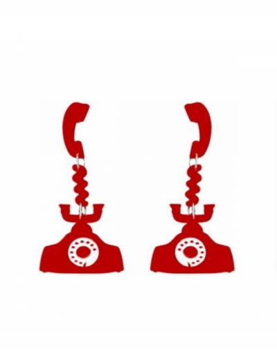 Replica Chic Cute Retro Telephone Fun Earrings #800399 $5.78 USD for Wholesale