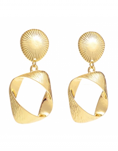 Replica  Fashion Pure Color Geometric Pattern Cross Twisted Earrings #800402 $6.68 USD for Wholesale